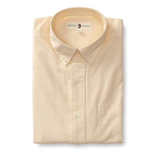 Yellow Cotton Oxford Sport Shirt