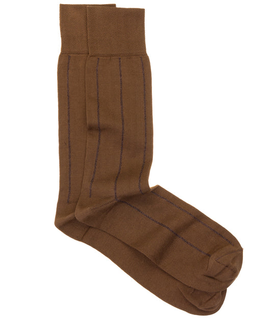 Brown Stripe Italian Socks